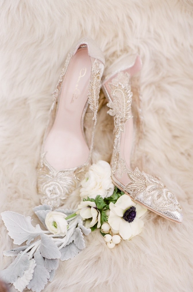 Oscar de la on sale renta wedding shoes